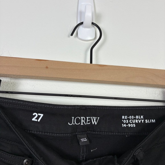 J. Crew Curvy Slim Black Jeans Women 27 High Rise Classic Chic Straight Leg - Picture 6 of 6